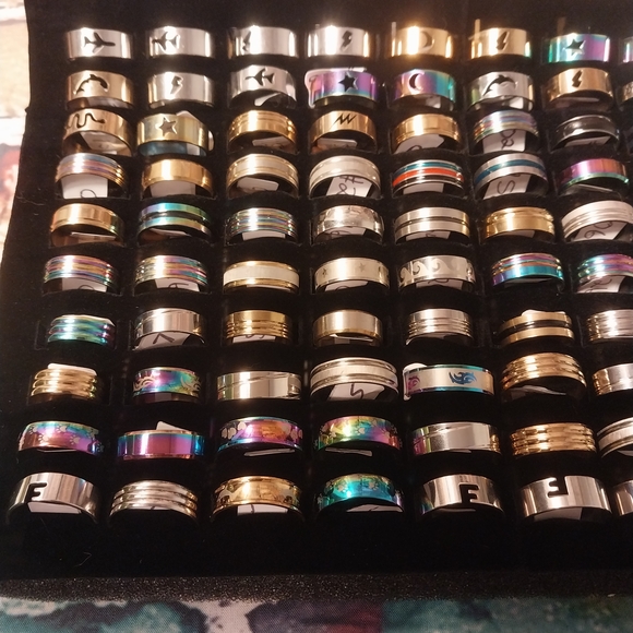 Assorted Stainless Steel Rings - Picture 3 of 13
